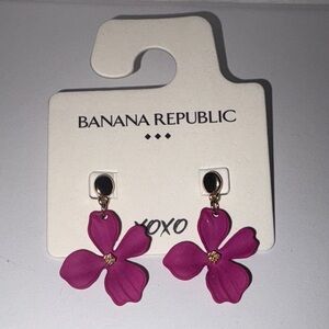 Banana Republic Pink Floral Earrings